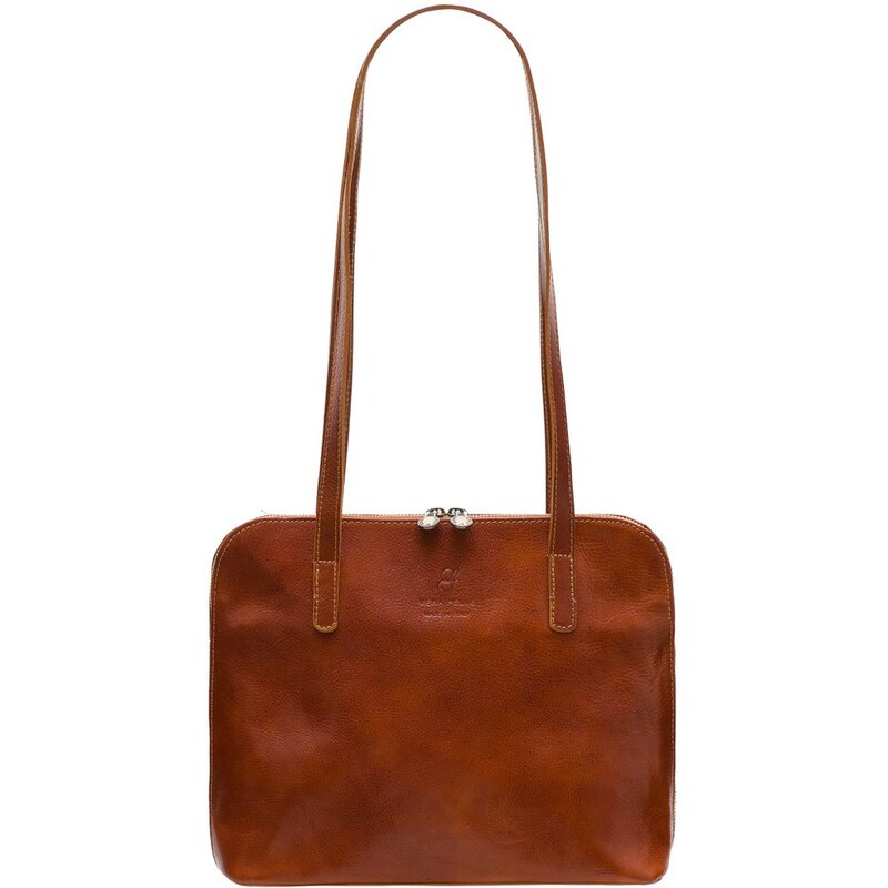 Glamorous by GLAM Santa Croce Dámska kožená kabelka s dlhými pútkami - 28162455