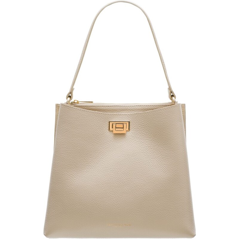 Glamorous by GLAM Dámská kožená kabelka se zlatými detaily - béžová 65462390