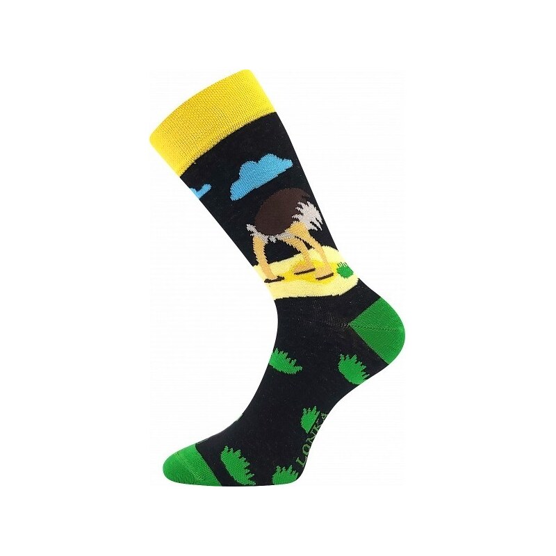 WOODOO farebné veselé ponožky Lonka - PŠTROS - 1 pár 28204764