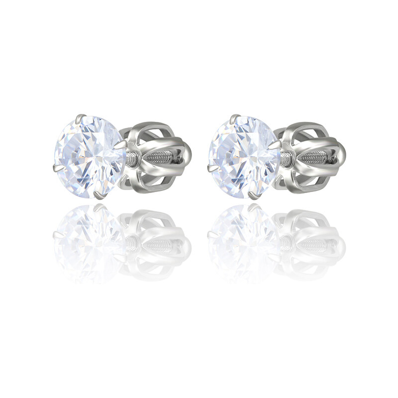 Olivie Strieborné 6mm náušnice na skrutku MIA 5406 28209136