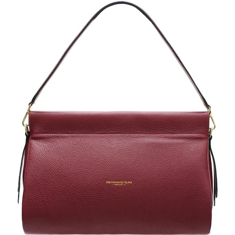Glamorous by GLAM Dámska exkluzívna kožená kabelka s magnetmi - vínová 28194927