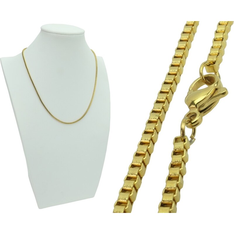 CITY STORM Dámska oceľová retiazka hranatá v zlatej farbe 66888618