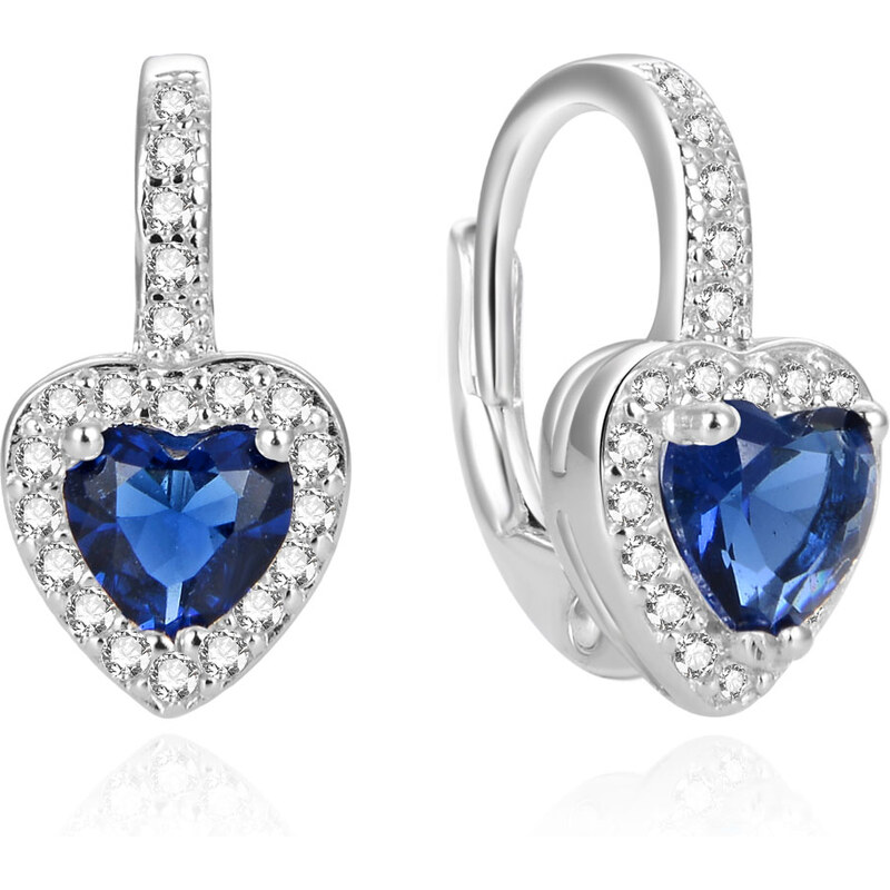 Beneto Romantické náušnice v tvare srdiečok AGUC1755 66587541