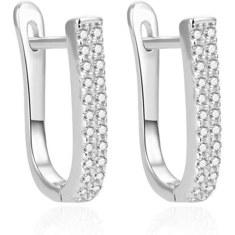 Beneto Strieborné náušnice so zirkónmi AGUC1429 66594358