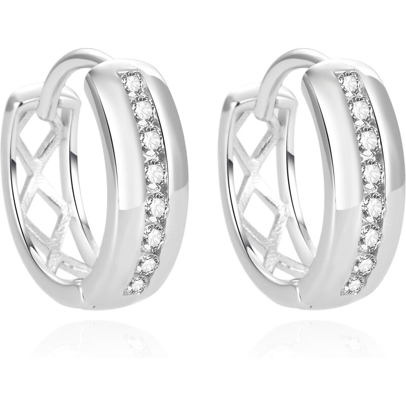Beneto Trblietavé strieborné náušnice so zirkónmi AGUC1471 66592345