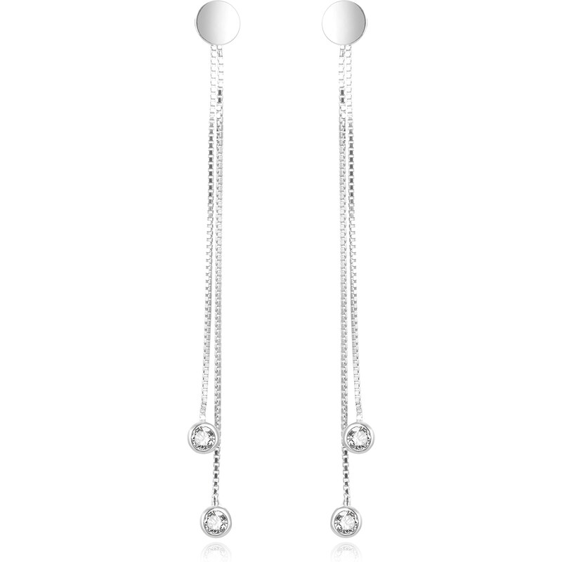 Beneto Moderné strieborné retiazkové náušnice AGUP1864 66586302