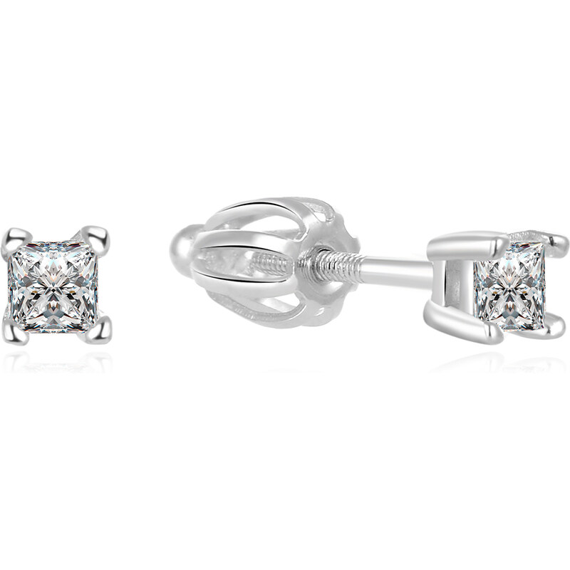 Beneto Minimalistické strieborné náušnice kôstky AGUP1683S 66584431