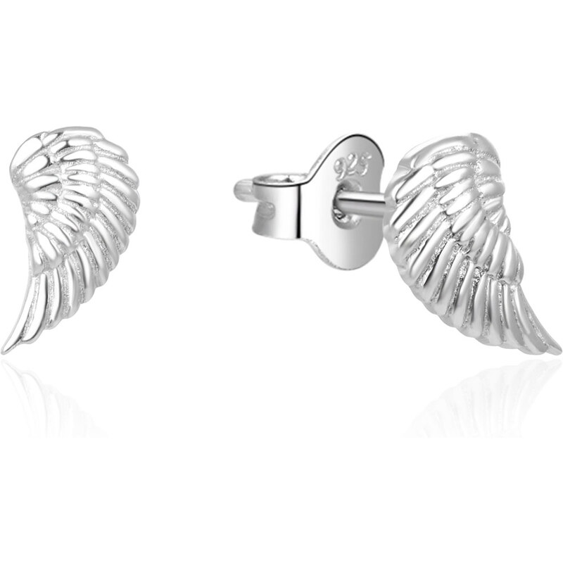 Beneto Krásne strieborné náušnice Anjelské krídla AGUP728L 66578428