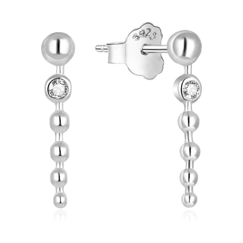 Beneto Módne strieborné náušnice so zirkónmi AGUP1122L 66580049