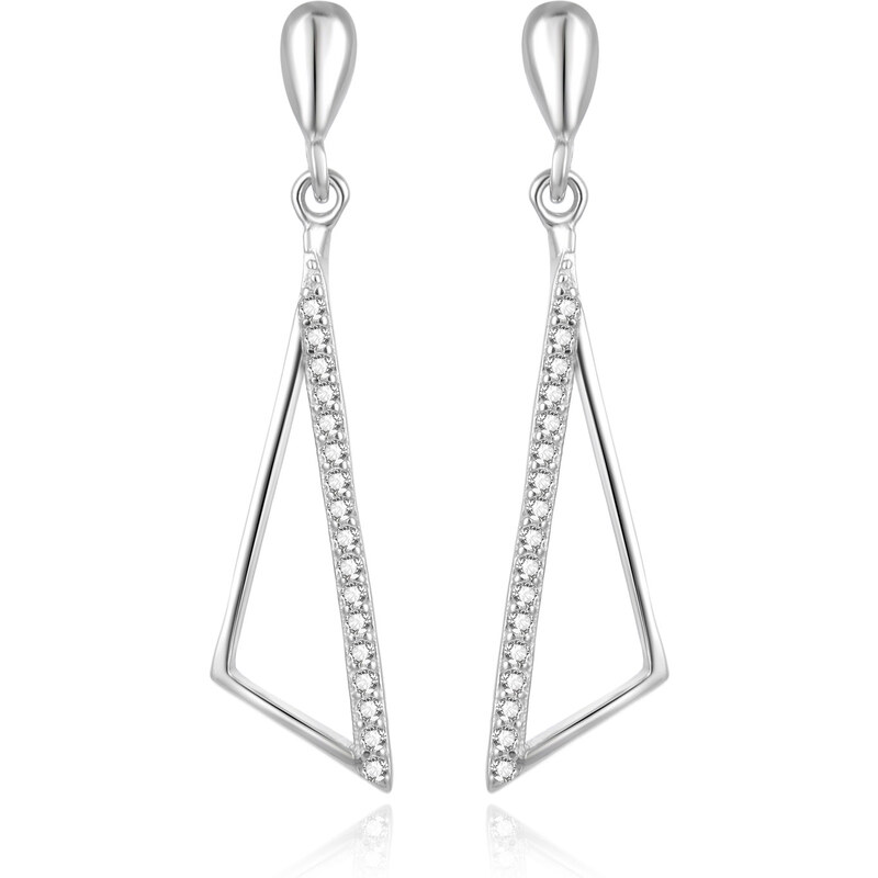 Beneto Luxusné strieborné náušnice s čírymi zirkónmi AGUP2361L 66594959