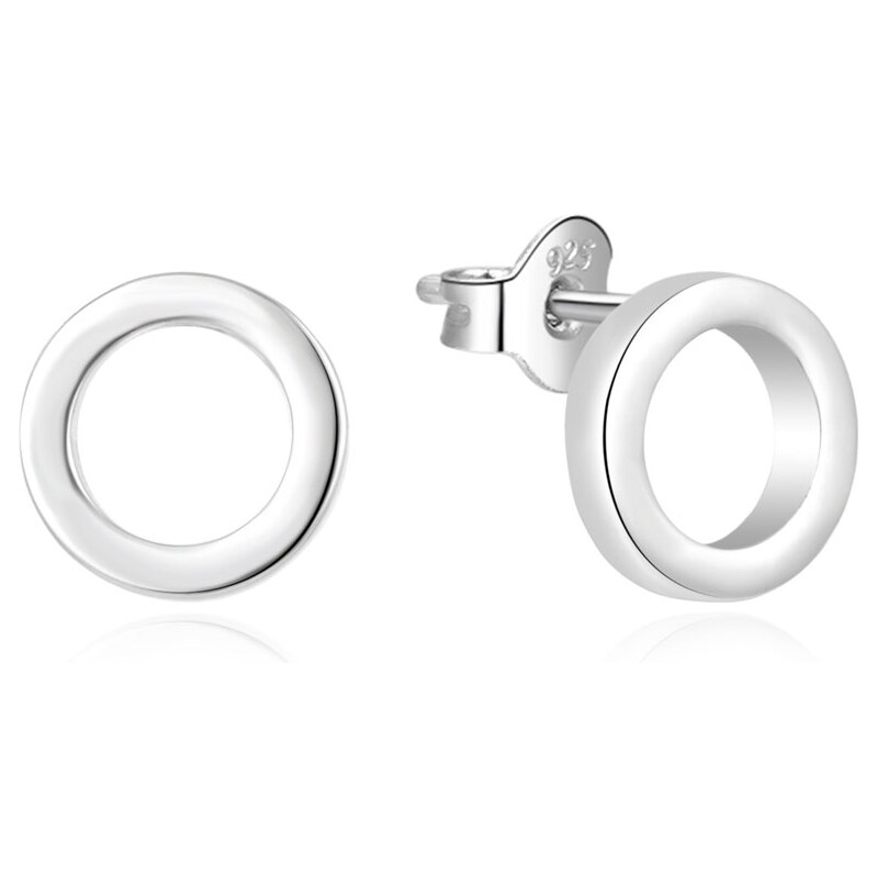 Beneto Minimalistické strieborné náušnice AGUP2320L 66588074