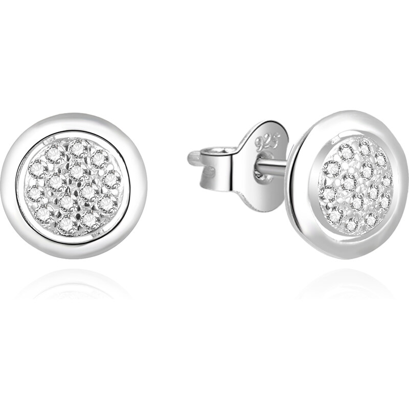 Beneto Nadčasové strieborné náušnice kôstky AGUP2039 66584032