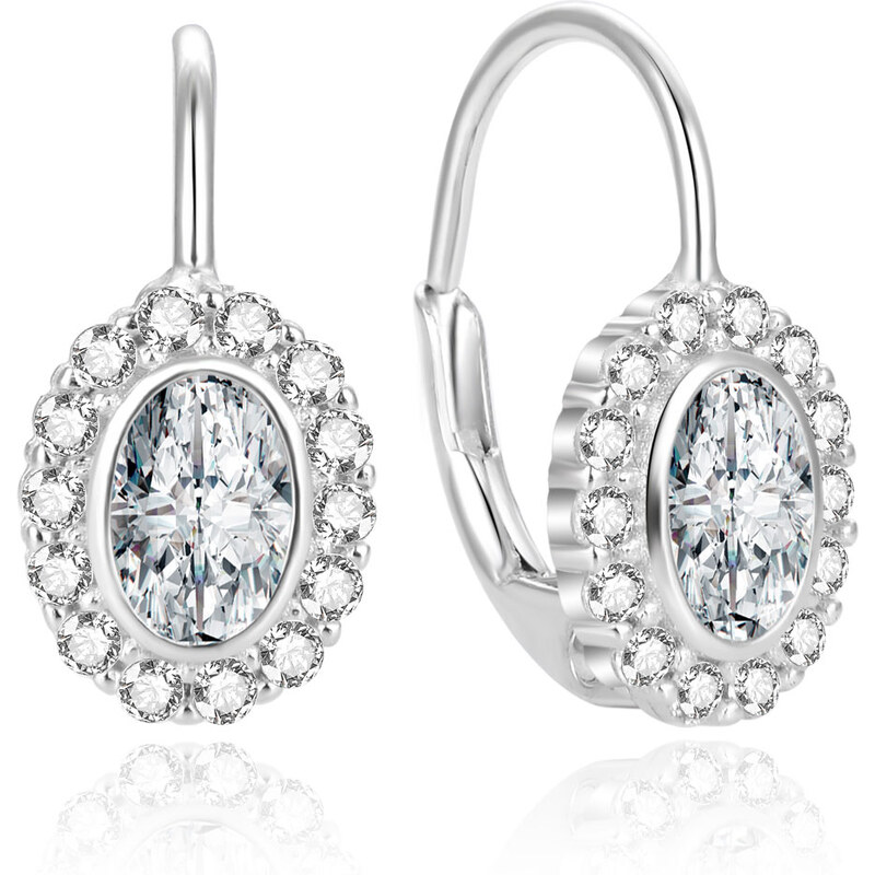 Beneto Trblietavé strieborné náušnice so zirkónmi AGUC1808L 66581009