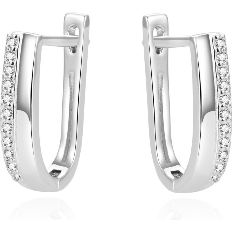 Beneto Štýlové strieborné náušnice so zirkónmi AGUC1433 66578545