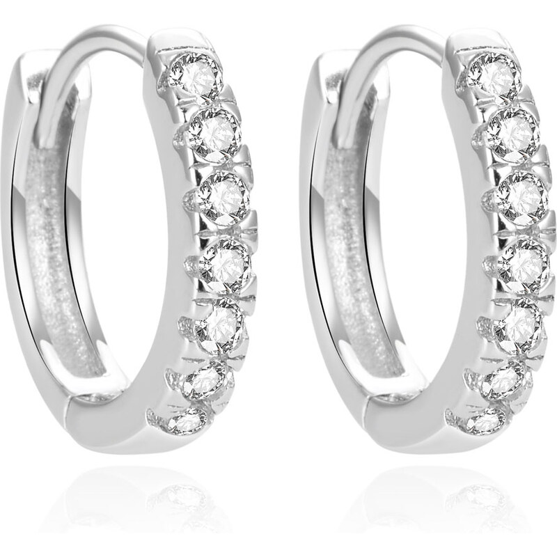 Beneto Pôvabné strieborné náušnice so zirkónmi AGUC1664 66579693