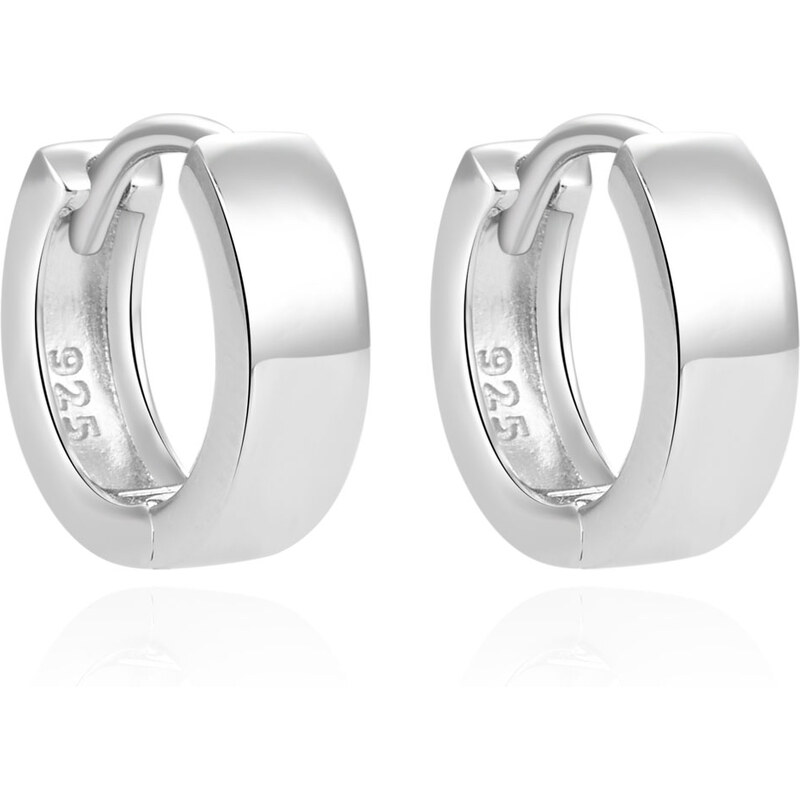 Beneto Minimalistické strieborné náušnice kruhy AGUC1854 66589238