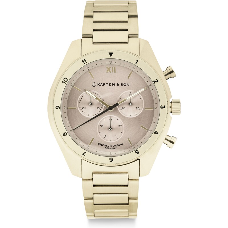 Kapten & Son Analógové hodinky Rise Small Light Gold Cream Steel zlatá 64907724
