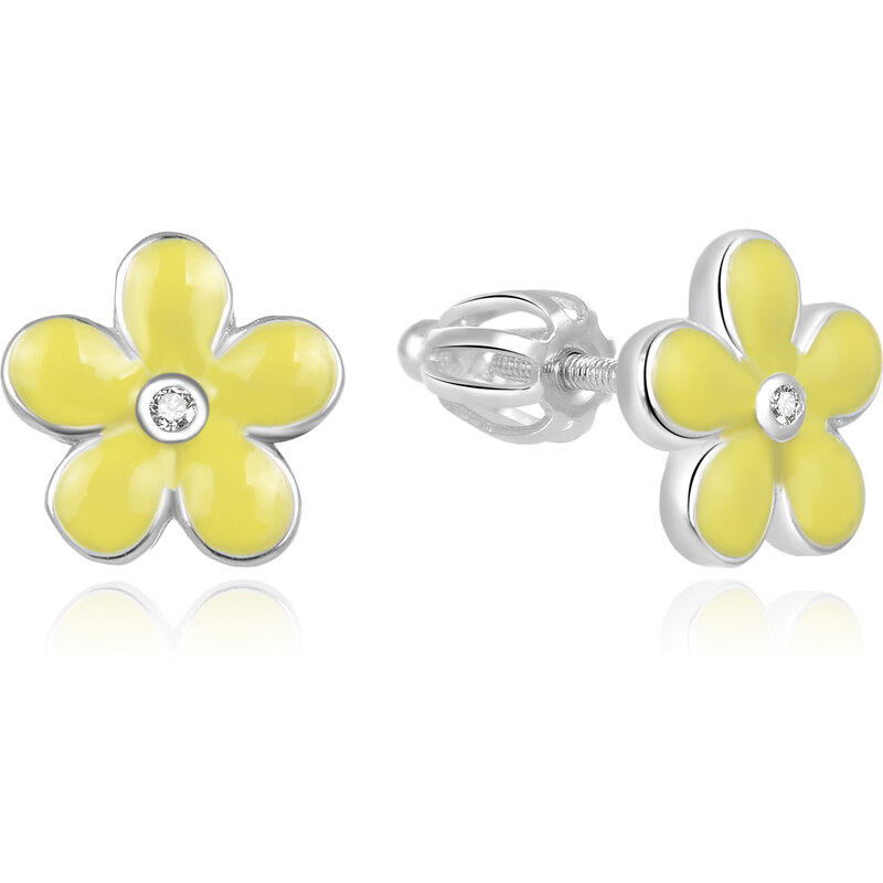 Beneto Strieborné kvietkové náušnice AGUP1541S 66586126