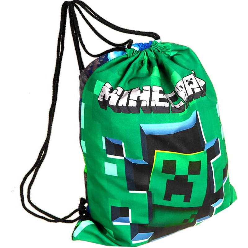 Vrecko na chrbát Minecraft zelené
