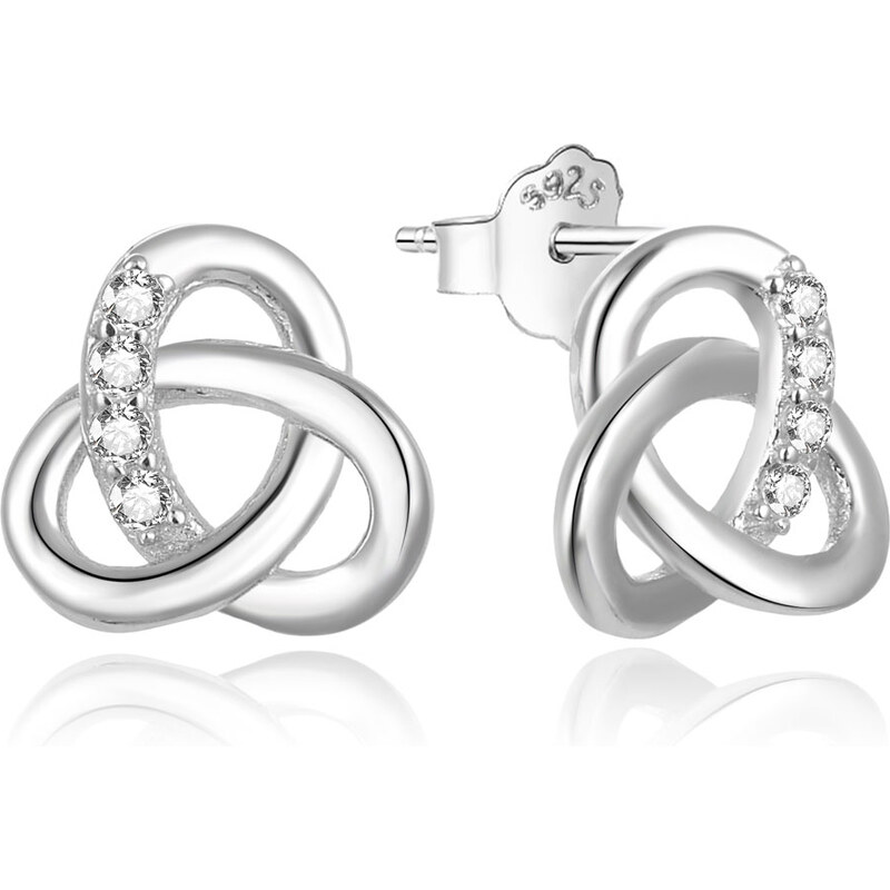 Beneto Originálne strieborné náušnice so zirkónmi AGUP2331L 66588421