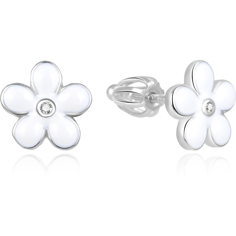 Beneto Strieborné kvietkové náušnice AGUP1540S 66584931