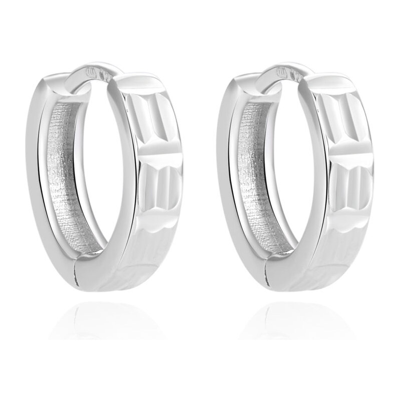 Beneto Nadčasové kruhové náušnice zo striebra AGUC1413 66586594