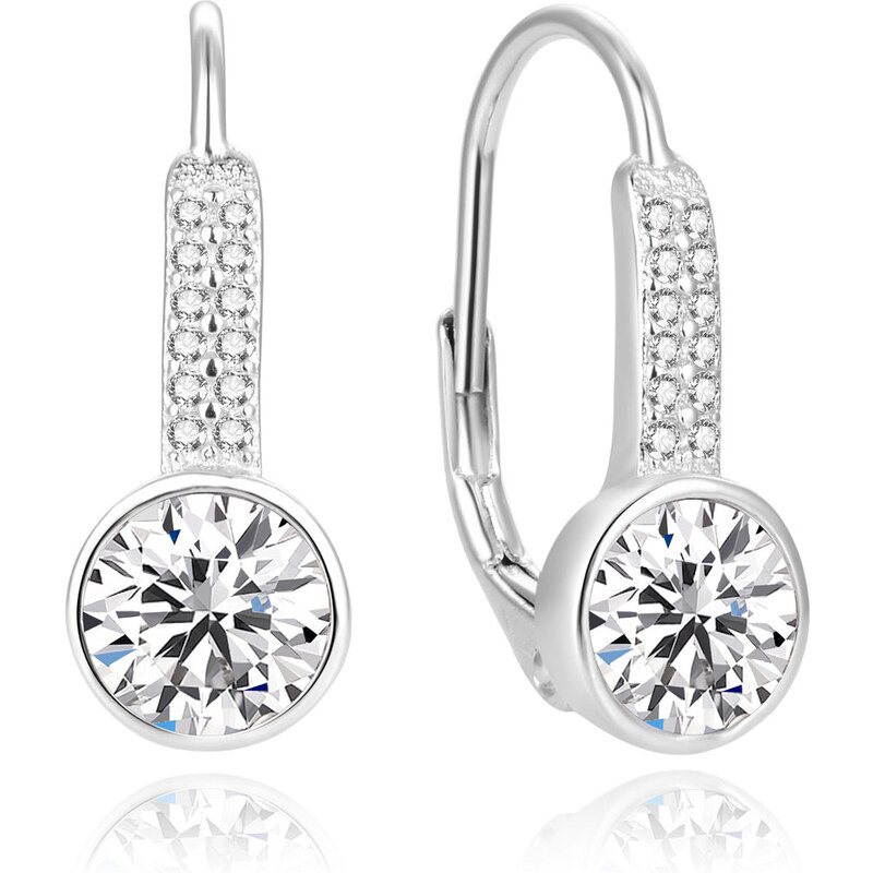 Beneto Trblietavé strieborné náušnice so zirkónmi AGUC2424L 66593122