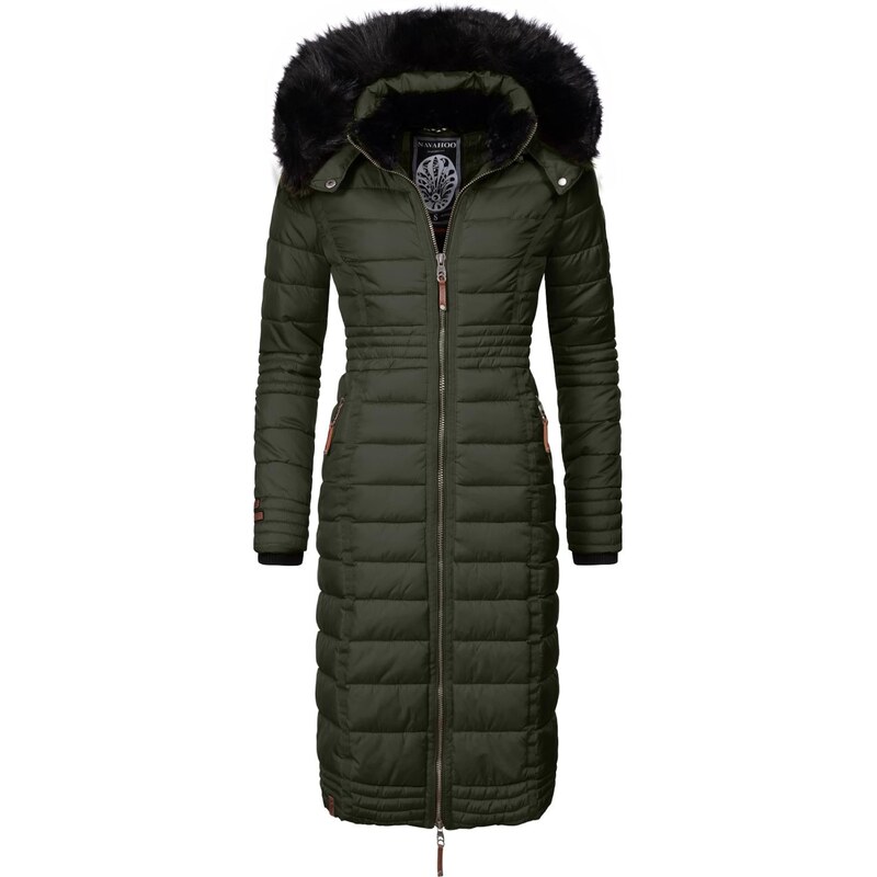 NAVAHOO Zimný kabát Umay tmavozelená / čierna 54227413