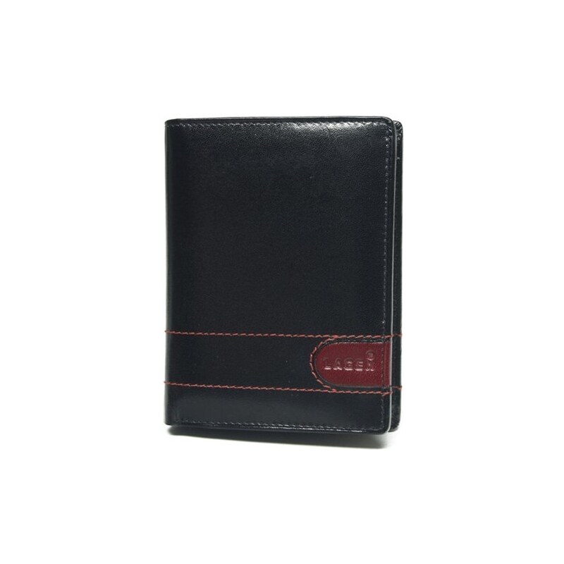 Lagen Pánska kožená peňaženka LM-416/F čierna