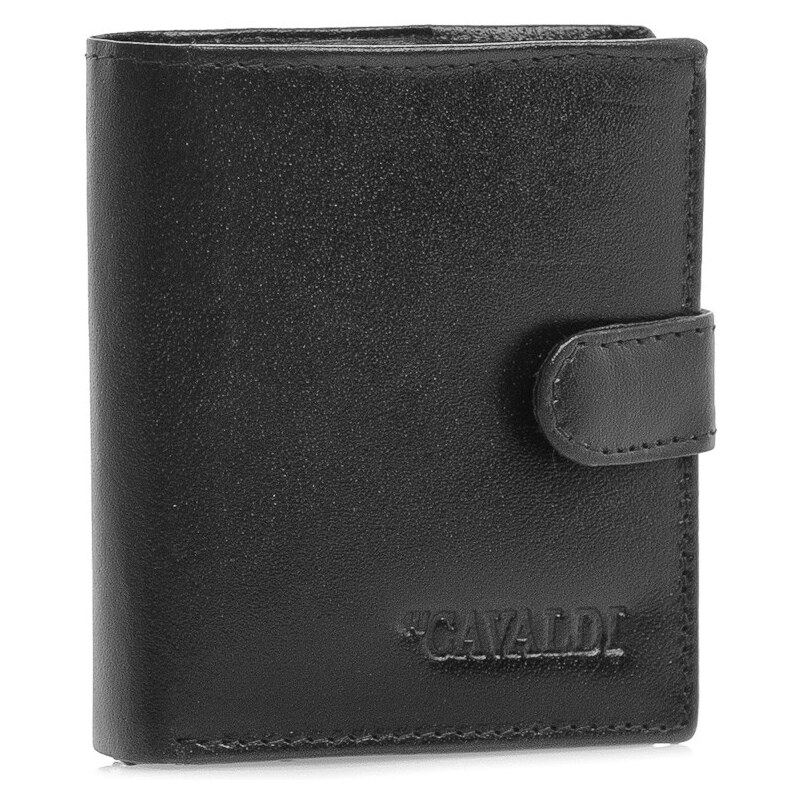 CAVALDI Pánska peňaženka 0720L-BS čierna kožená
