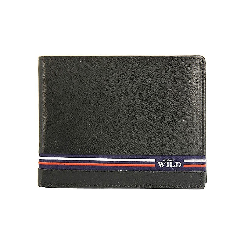 WILD Pánska kožená peňaženka N992-GV čierna