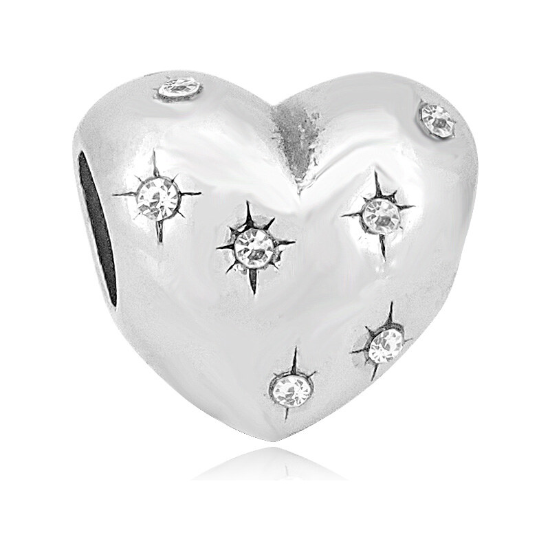 Lindas Jewelry Prívesok Srdce plné hviezd chirurgická oceľ IP028 64289474
