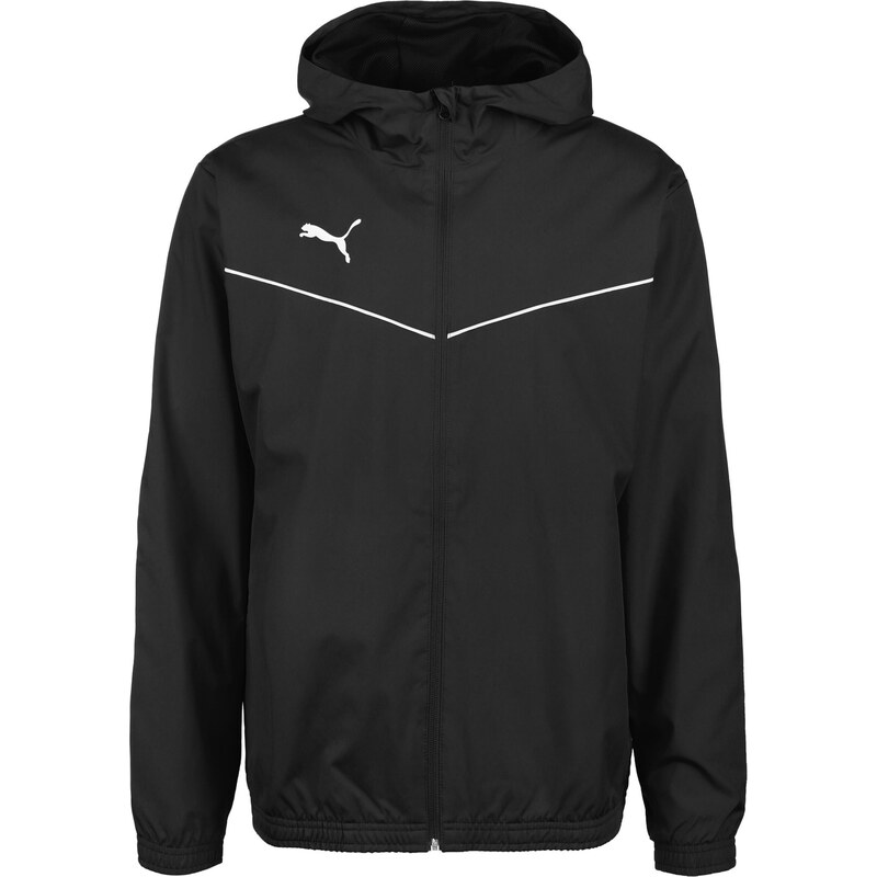 PUMA Tréningová bunda Teamrise čierna / biela 67728091