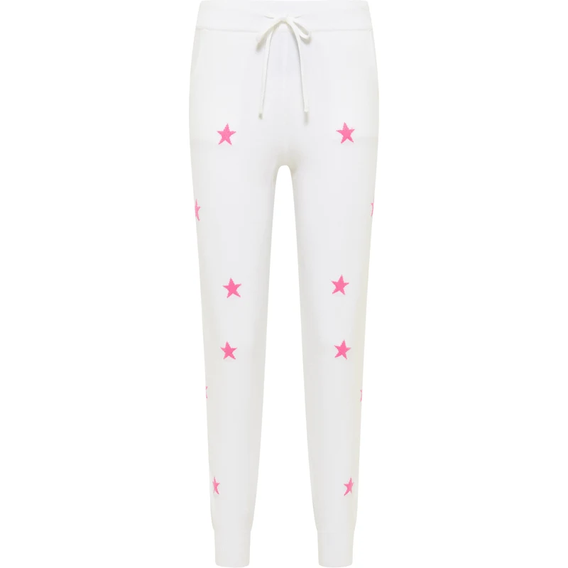 IZIA Nohavice ružová / biela ako vlna 65867496