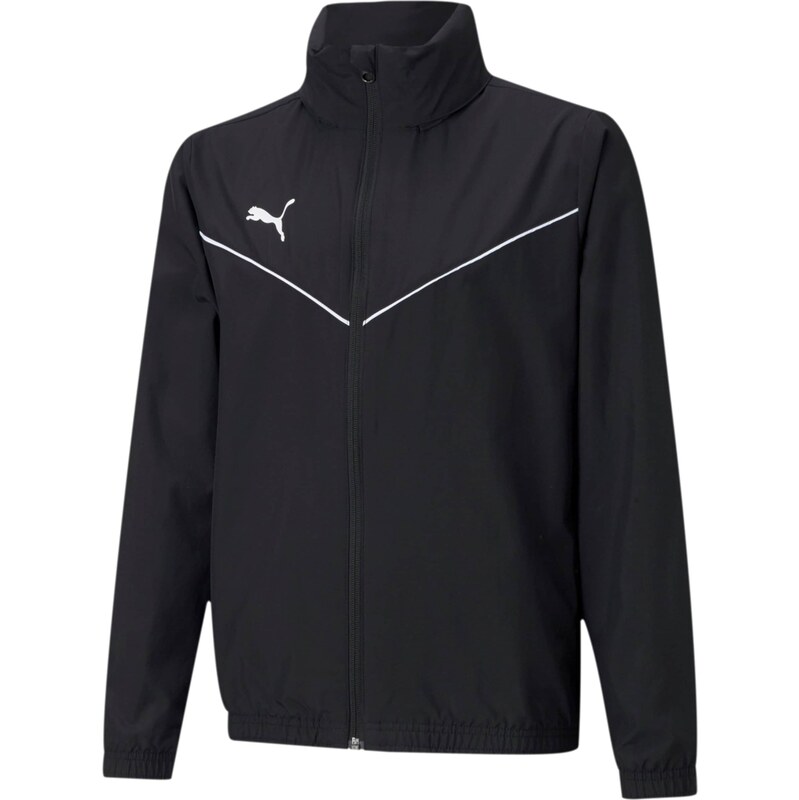 PUMA Športová bunda TeamRISE čierna / biela 67728101