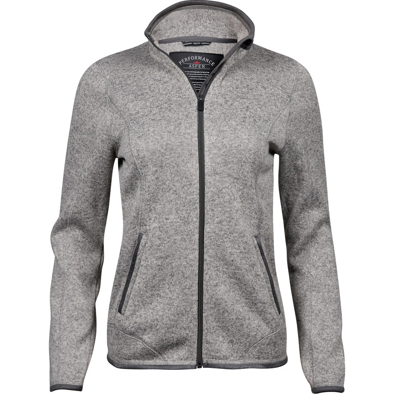 TEE JAYS Dámská pletená fleecová bunda na zip se stojáčkem 64506308