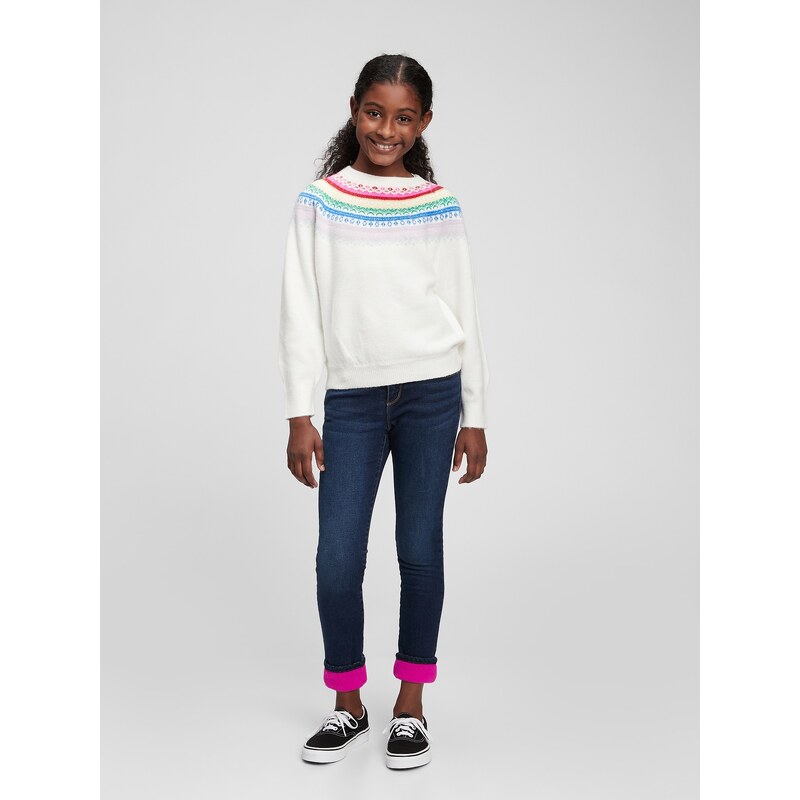 E-shop GAP Childrens Insulated Skinny Jeans Washwell - Girls