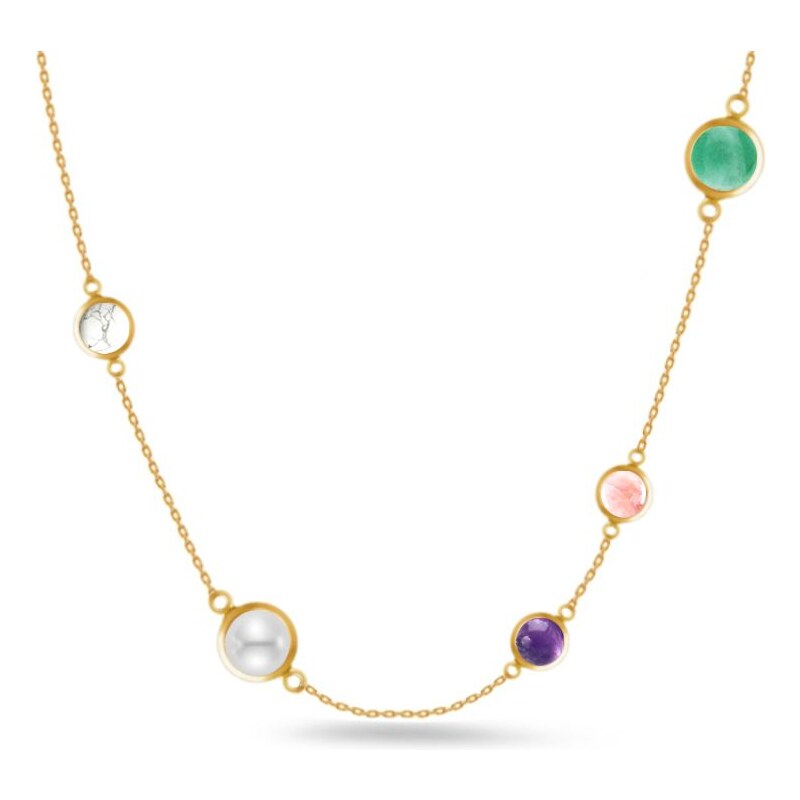 SWAROVSKI Elements Swarovski e. zlatý náhrdelník Pearly sen6022 28295847