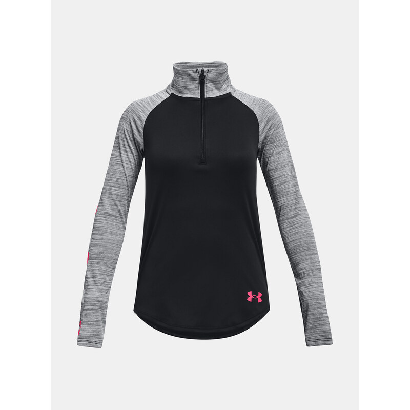 Under Armour T-Shirt Tech Graphic Half Zip-BLK - Girls 69119100