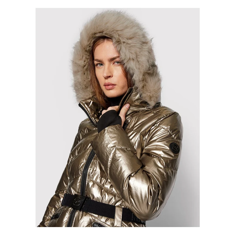 MICHAEL Michael Kors Faux Faux Fur Trim Hooded Puffer Jacket