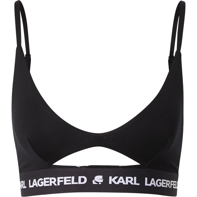 Karl Lagerfeld Podprsenka Peephole čierna / biela 28536228