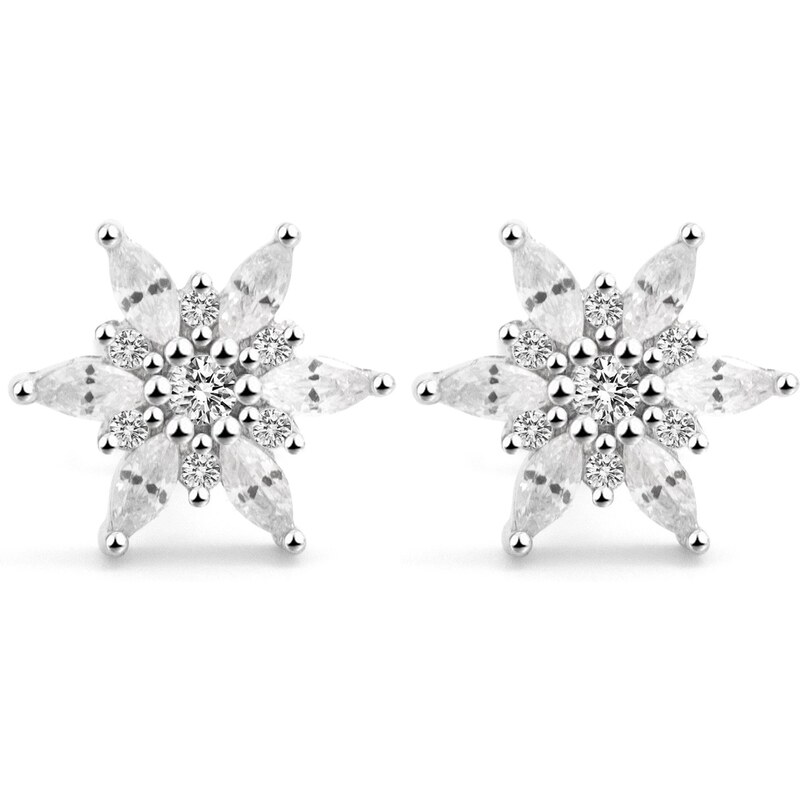 Beneto Štýlové strieborné náušnice Vločky AGUP2729 66589924