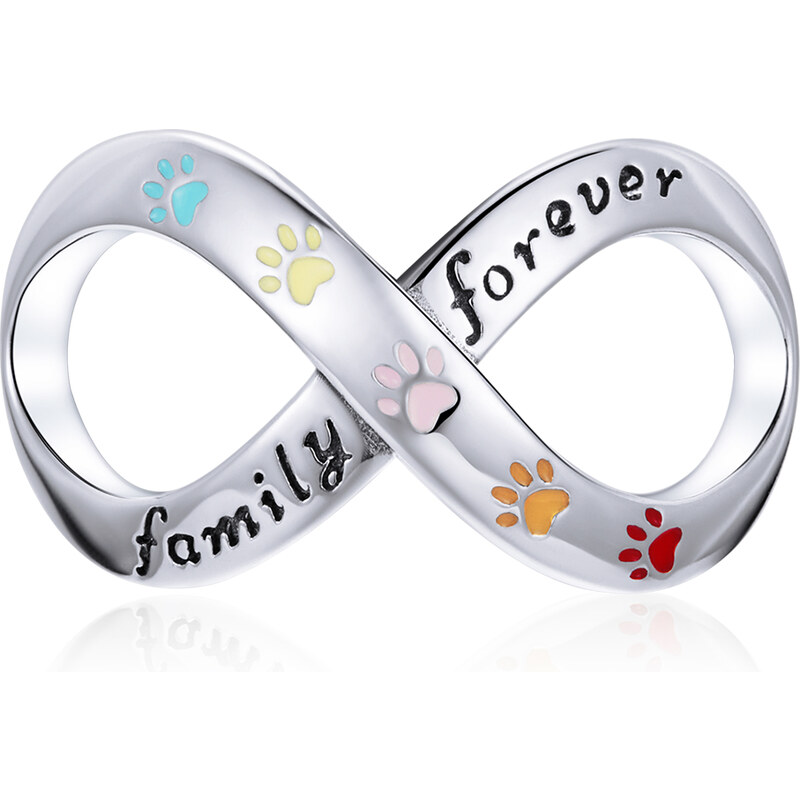 Emporial strieborný prívesok Nekonečno Family forever 55595631