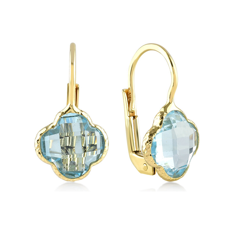 Lillian Vassago Zlaté náušnice s modrým topásom LLV22-GER112YT 41336841