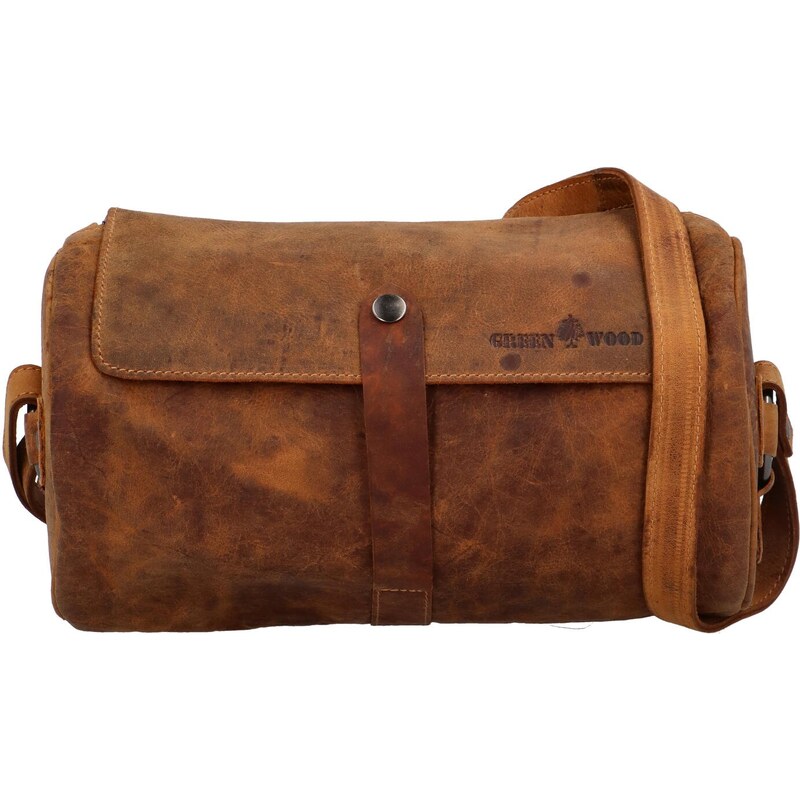 Green Wood Originálna kožená taška Dylan, camel 64830981