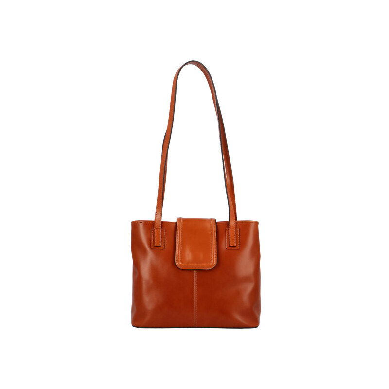 Dámska kožená kabelka cez plece koňaková - ItalY Yurama koňak 31776023