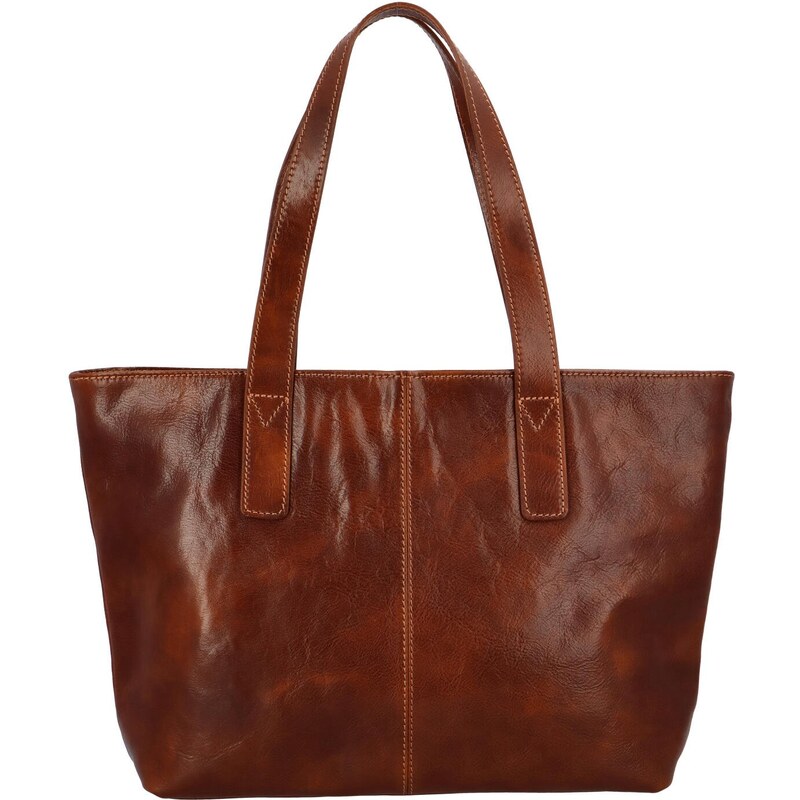 Delami Vera Pelle Dámska kožená kabelka na rameno hnedá - Delami 54078456