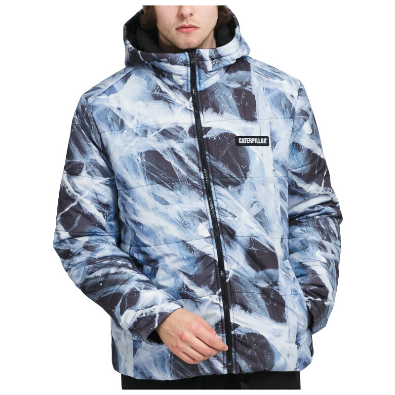Caterpillar Allover Print Outdoor Jacket Blue - Pánske - Bunda - Modré 66361638