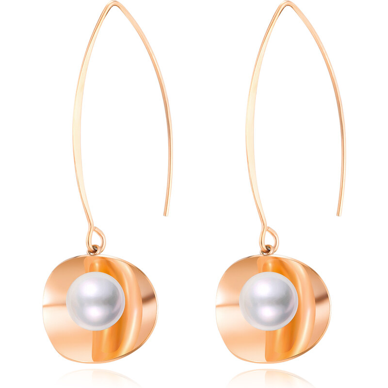 Troli Bronzové náušnice s perličkou VGE570 66582179