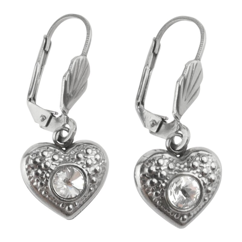 CITY STORM Náušnice srdiečka s očkom z ocele z chirurgickej ocele 66853675